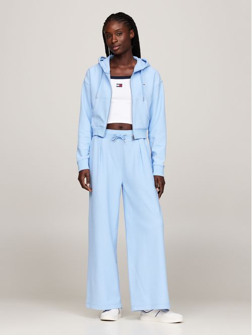 Joggers acanalados de pierna ancha