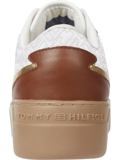 Tenis de plataforma de piel