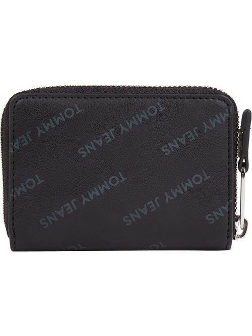 Billetera con zipper y logo