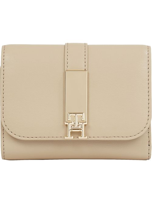 Billetera Heritage con solapa y monograma TH