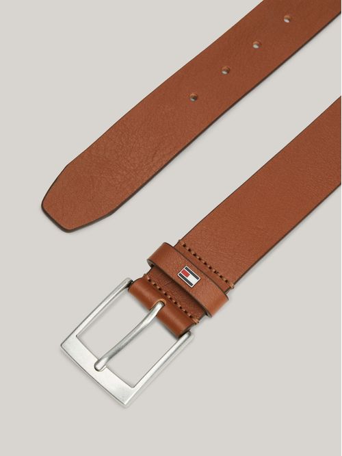 Correa de Piel lisa con logo esmaltado