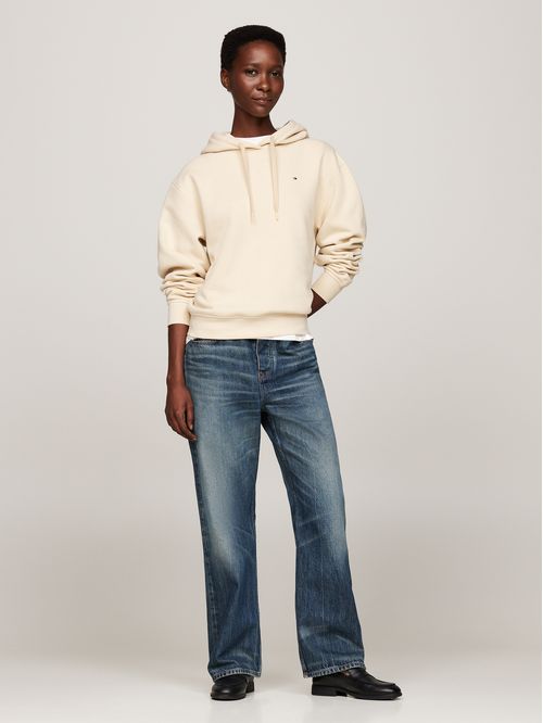 Sweater con cordón y logo bordado