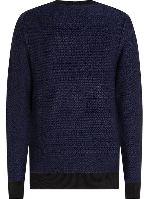 Sweater con diseño de greca alpina y logo