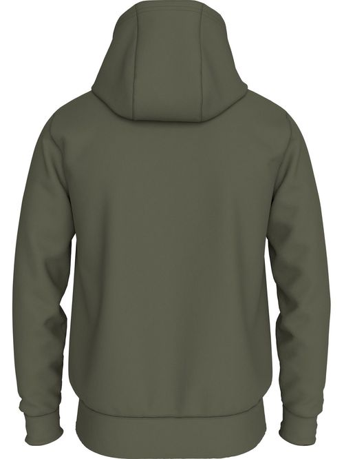 Sweater con hoodie, cordón y logo