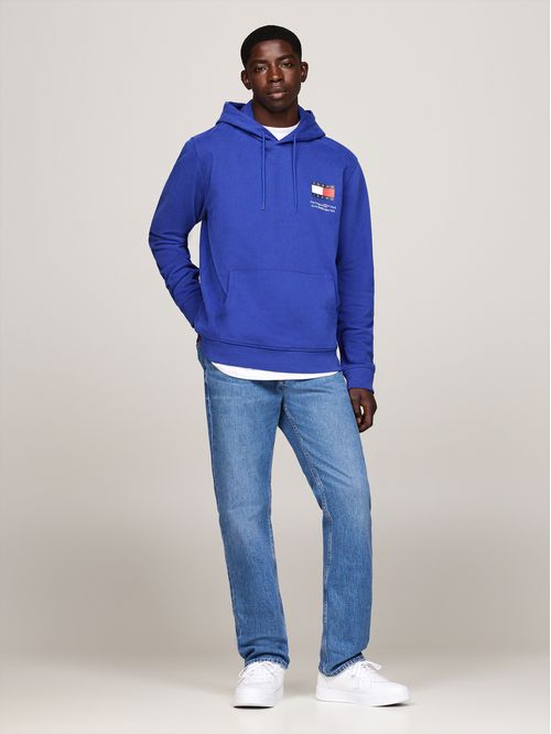 Sweater con hoodie, cordón y logo