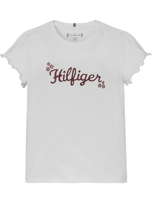 T-shirt con logo floral