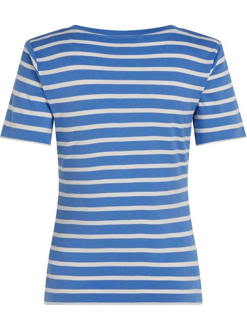 T-shirt de rayas con cuello en V