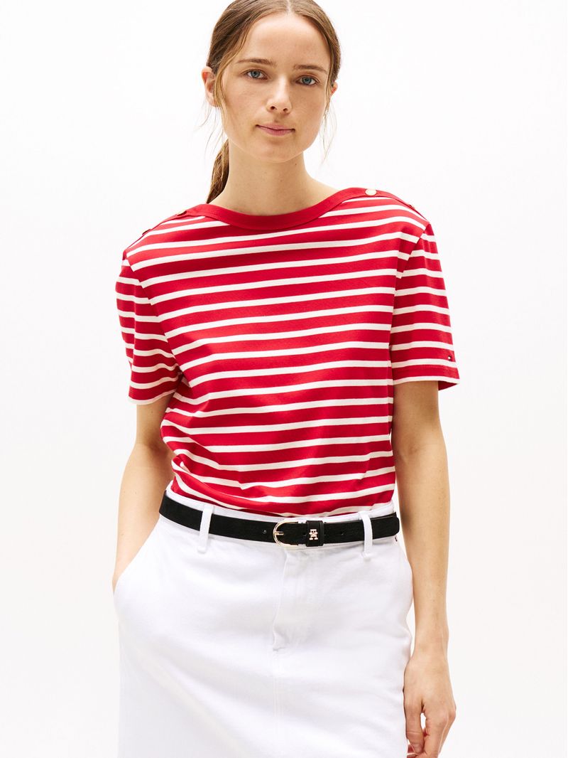 T-shirt-amplia-de-rayas-con-cuello-barco