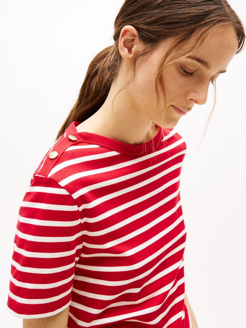 T-shirt-amplia-de-rayas-con-cuello-barco