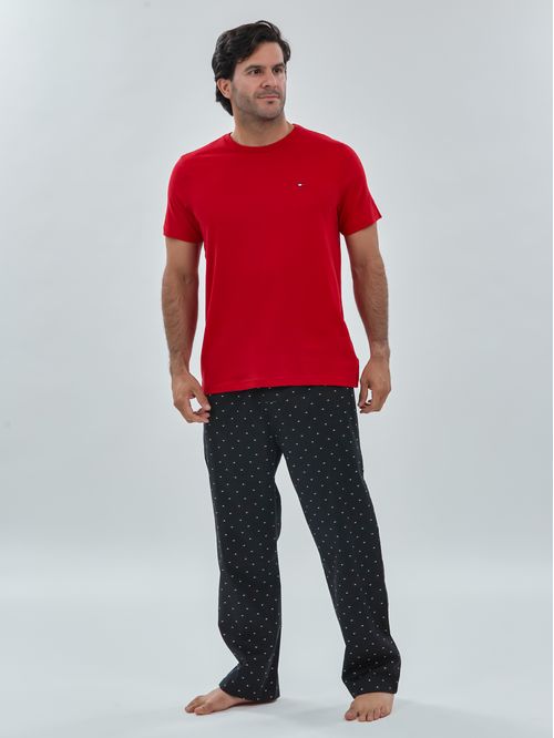 Conjunto de T-shirt y pantalón para dormir con estampado de bandera