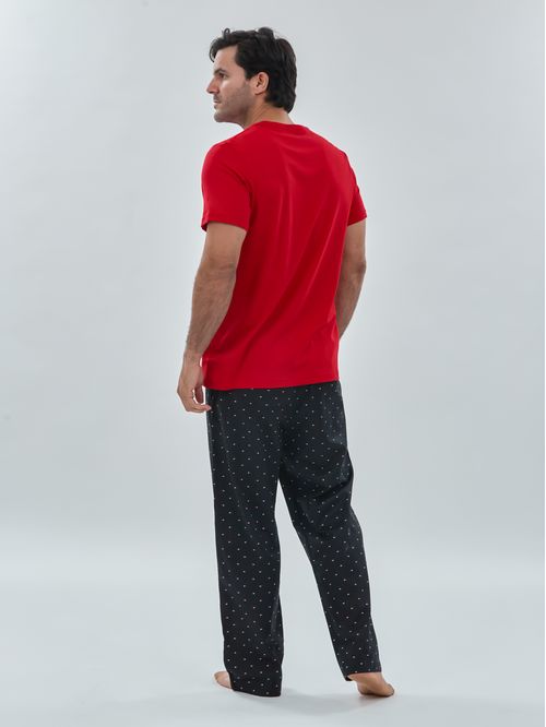 Conjunto de T-shirt y pantalón para dormir con estampado de bandera