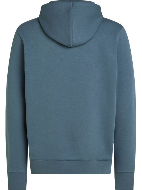 Sweater con hoodie y logotipo en cursiva