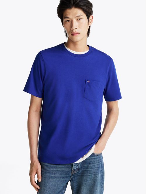 T-shirt de cuello redondo con bolsillo