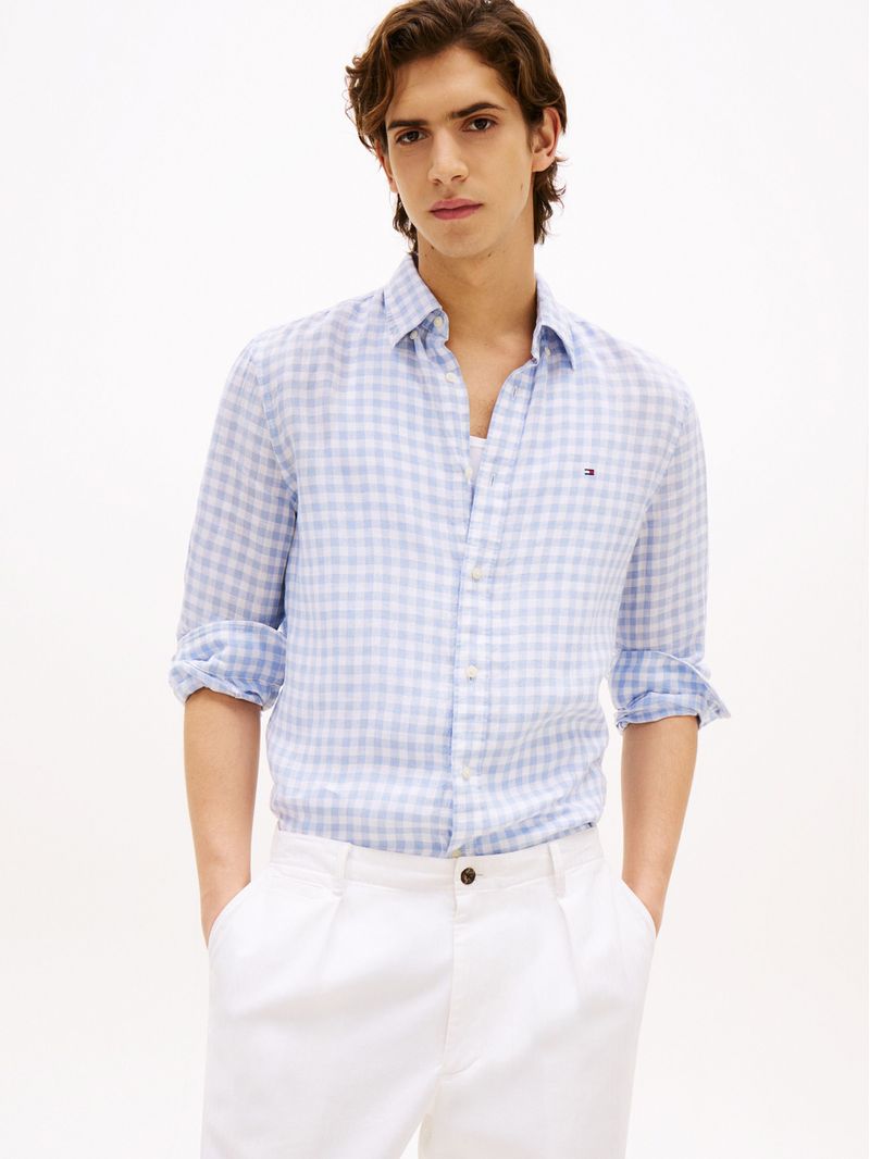 Camisa-de-cuadros-Vichy-de-corte-regular