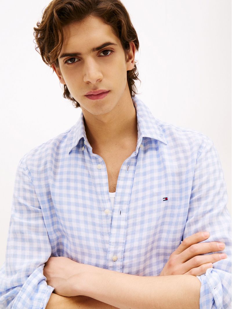 Camisa-de-cuadros-Vichy-de-corte-regular