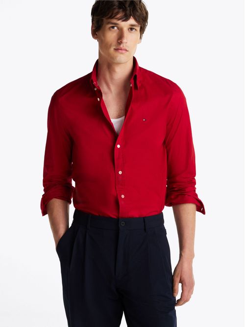 Camisa TH Flex regular de popelín