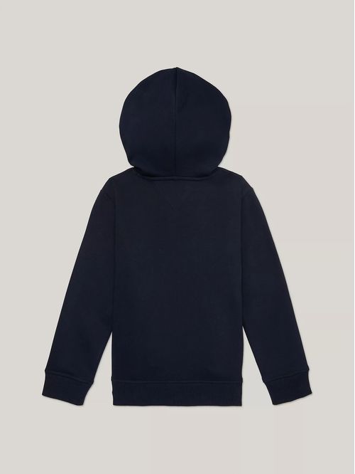 Sweater con hoodie y cierre de zipper