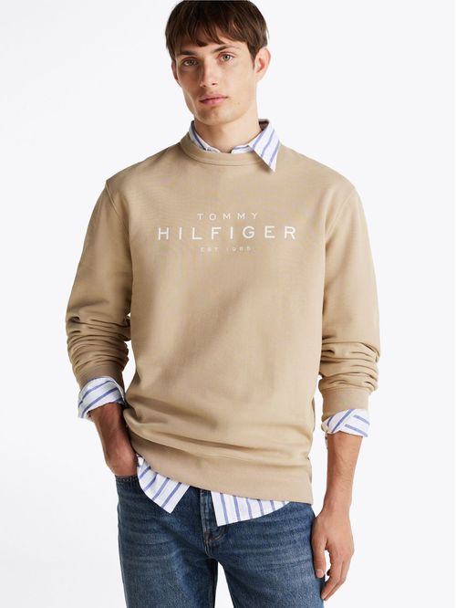 Sweater con logo y cuello redondo