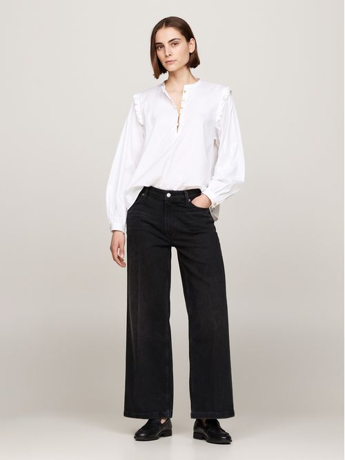 Blusa de corte amplio con volantes