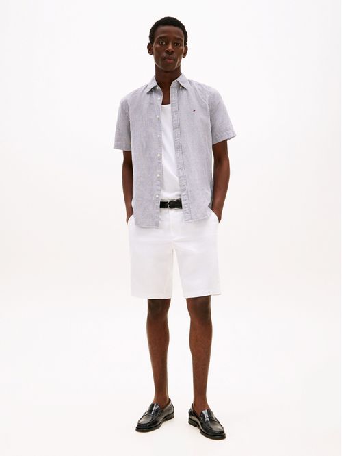 Camisa de manga corta de lino