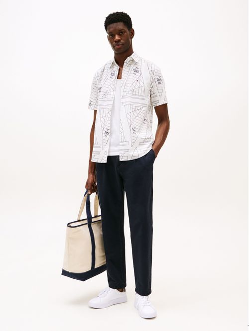 Camisa TH Flex de popelín estampado