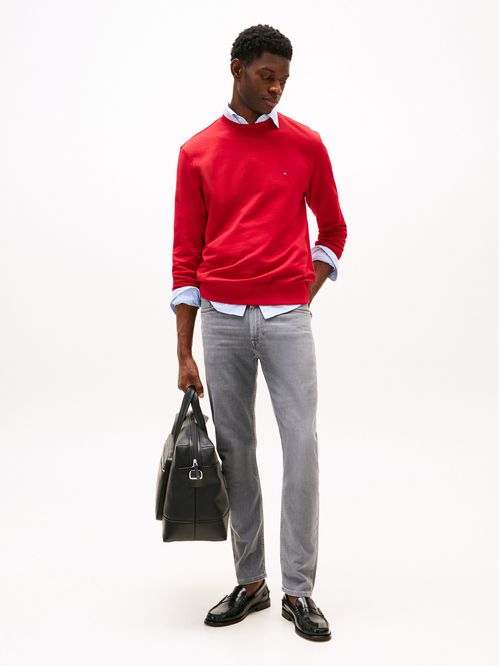 Jeans slim desteñidos con efecto usado