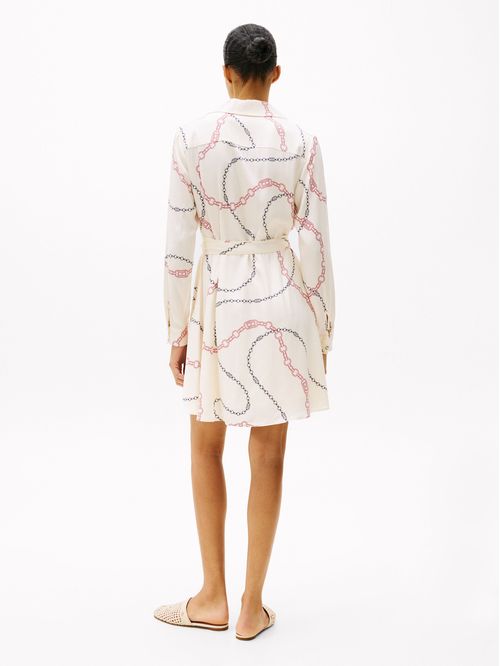 Minivestido cruzado con estampado integral