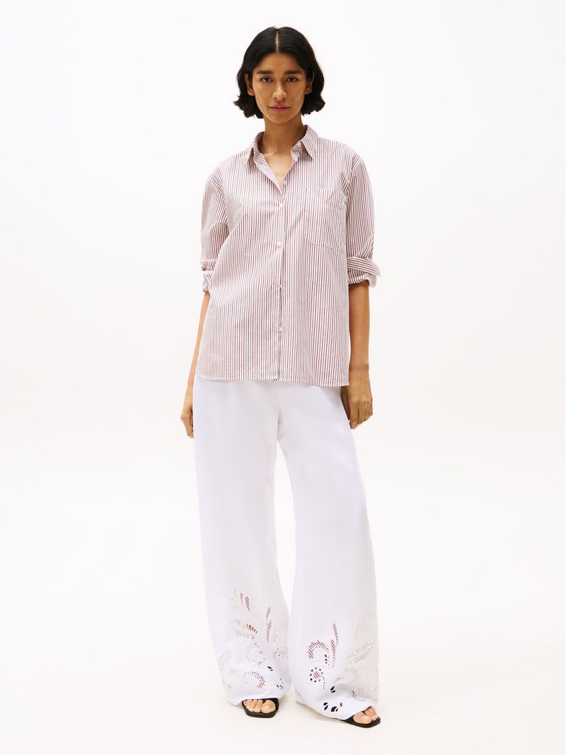 Pantalon-de-mezcla-de-lino-calado