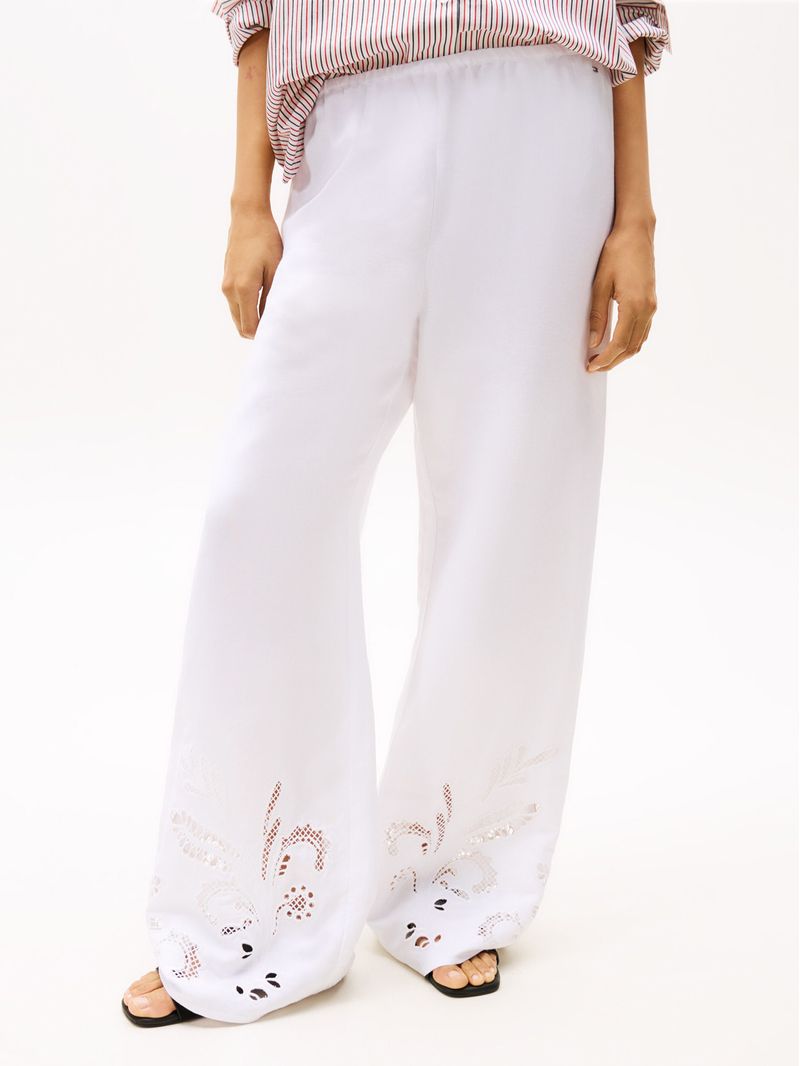 Pantalon-de-mezcla-de-lino-calado