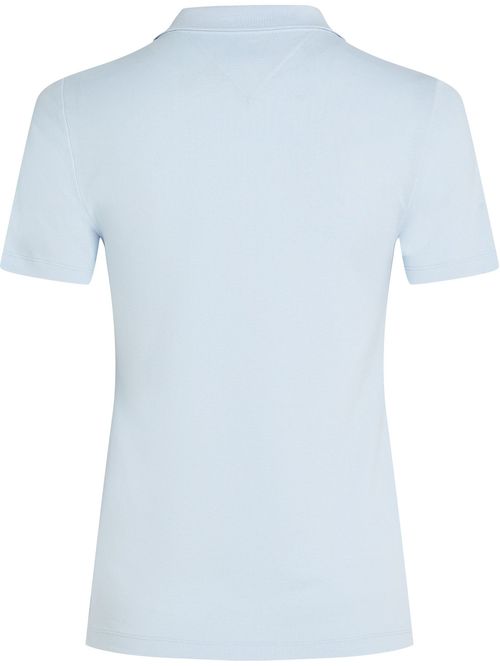 Polo de corte slim de logo gráfico script