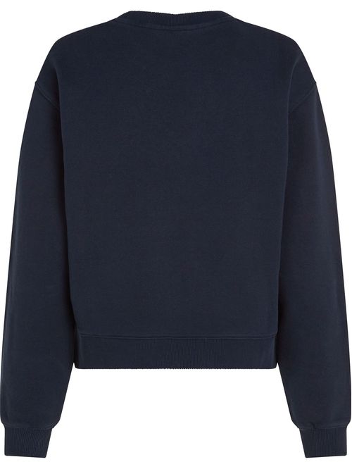 Sweater de cuello redondo con logo script