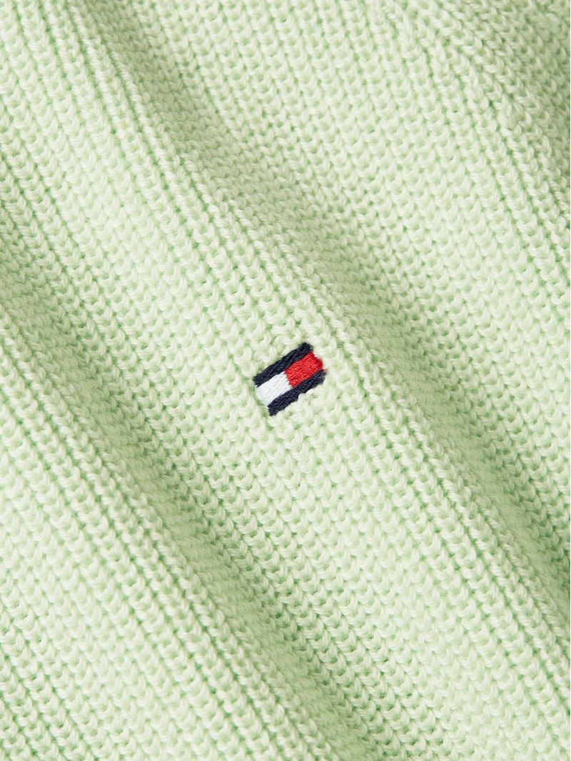 Sweater-de-punto-de-ganchillo-y-Cuello-en-V