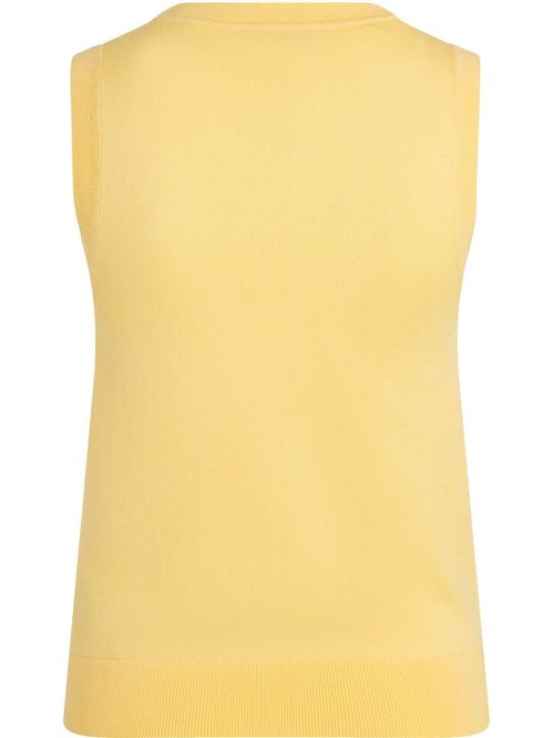 Top sin mangas de rayas con logo