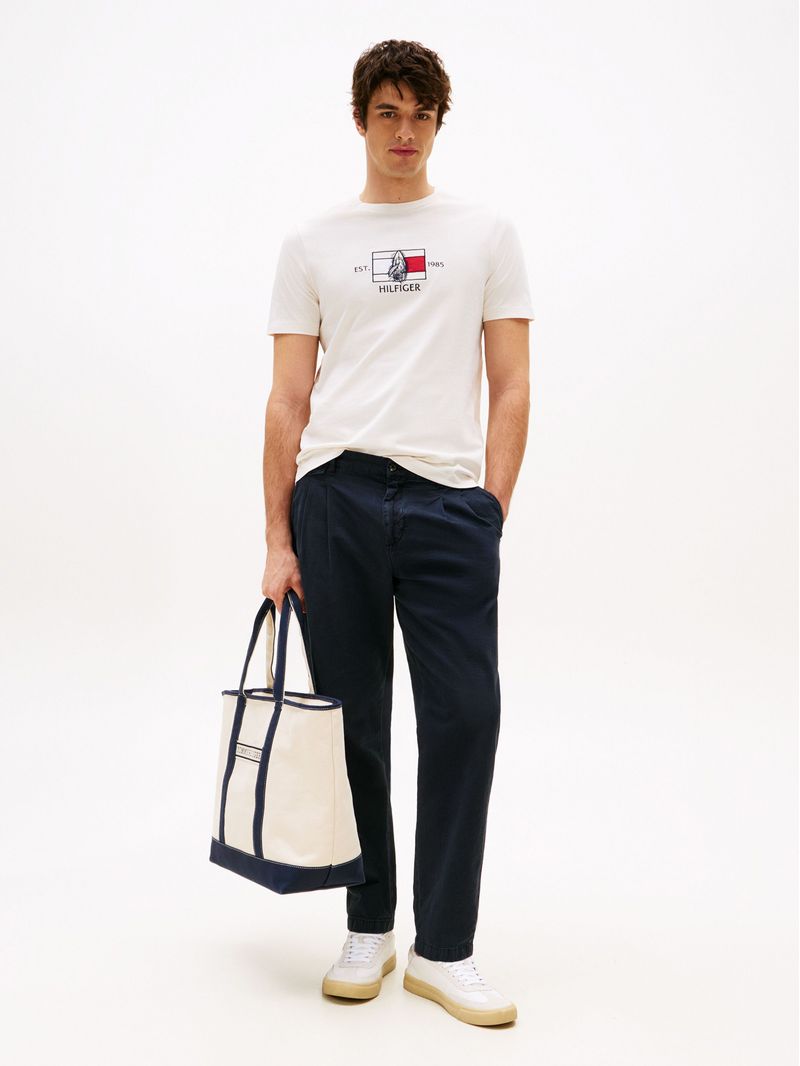 T-shirt-de-cuello-redondo-con-logo-estampado