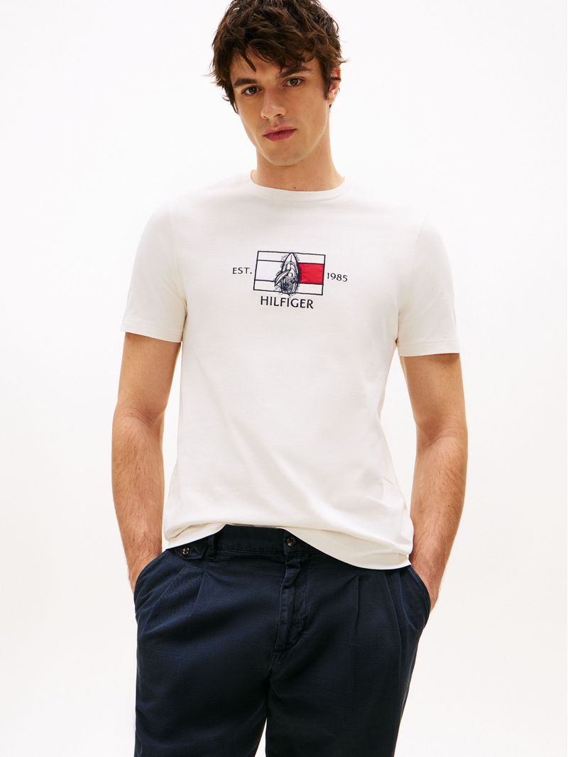 T-shirt-de-cuello-redondo-con-logo-estampado