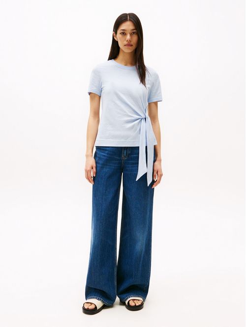 T-shirt de cuello redondo con nudo