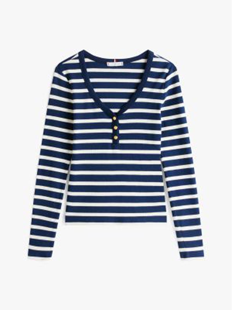 T-shirt-de-manga-larga-con-cuello-Henley