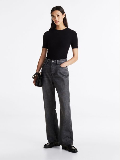 T-shirt slim acanalada