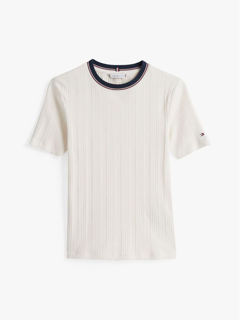 T-shirt-slim-con-cuello-a-contraste