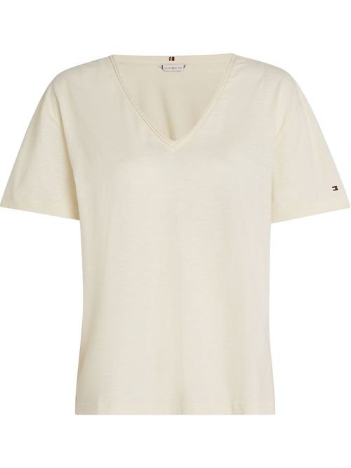 T-shirt texturizada con Cuello en V