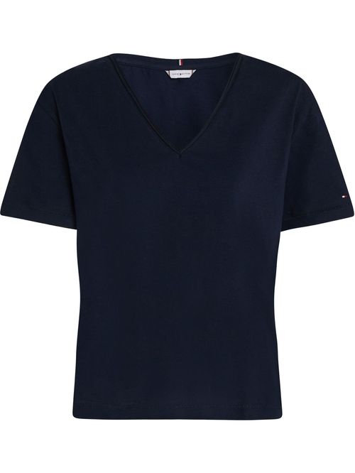 T-shirt texturizada con Cuello en V