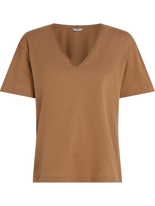 T-shirt texturizada con Cuello en V