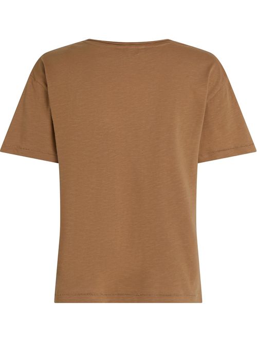 T-shirt texturizada con Cuello en V