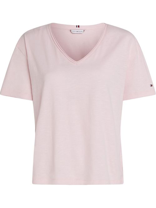 T-shirt texturizada con Cuello en V