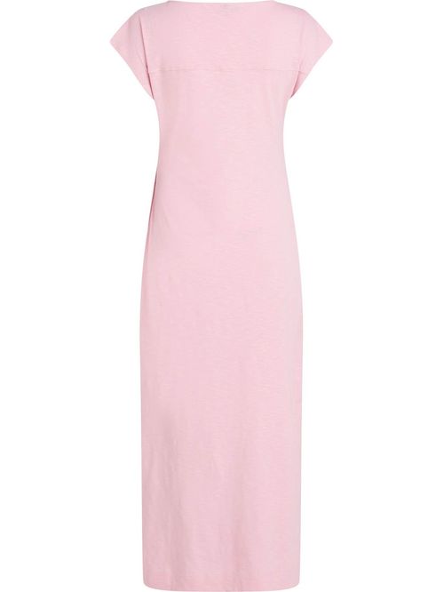 Vestido midi con corte slim y cuello barco