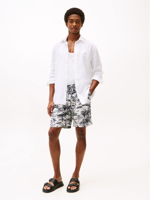 Shorts estampado de palmeras