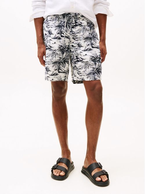 Shorts estampado de palmeras