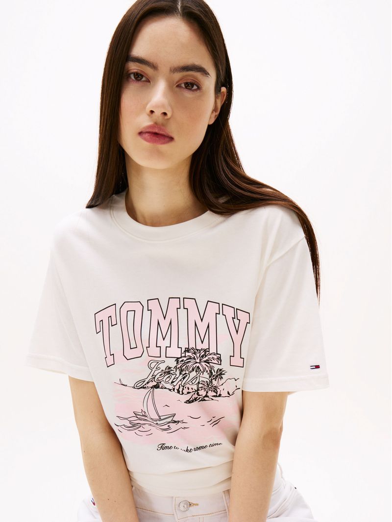 T-shirt-de-corte-amplio-con-grafico-tropical