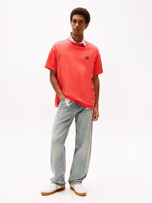 T-shirt de corte amplio con parche tejido