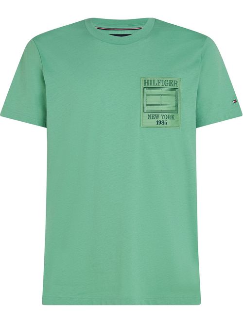 T-shirt de cuello redondo con parche